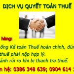 Dịch vụ quyết toán thuế