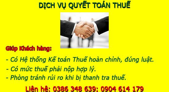 Dịch vụ quyết toán thuế