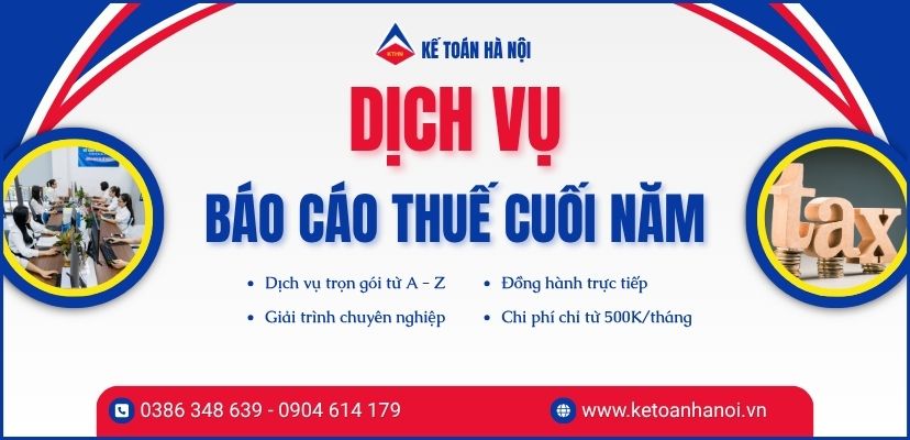 dịch vụ báo cáo thuế cuối năm